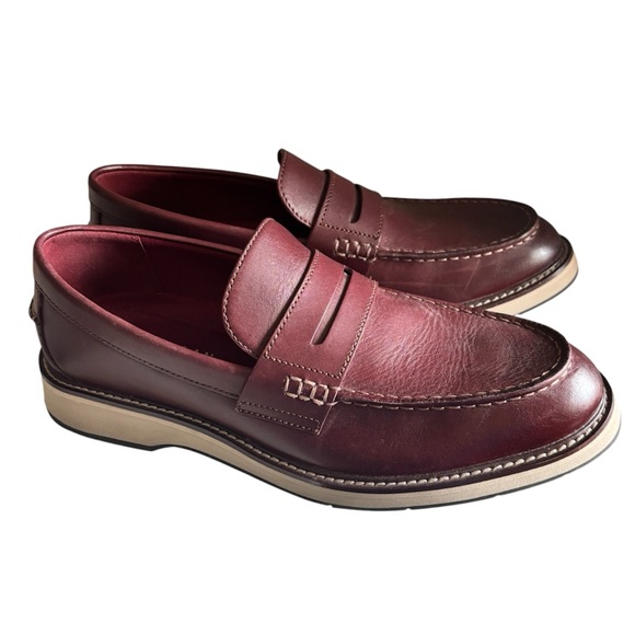 Cole Haan Other - Cole Haan Leather Penny Loafer Dress Shoes Burgundy Grand 360 C38243